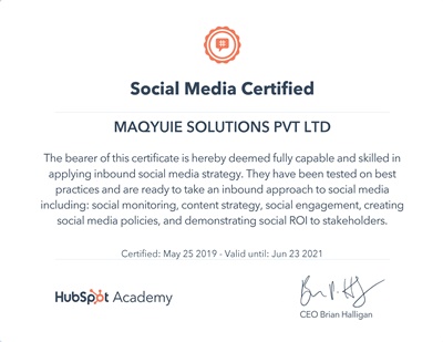 social-media certificate